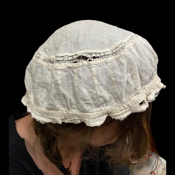 Edwardian Cotton Bed Hat main image 6